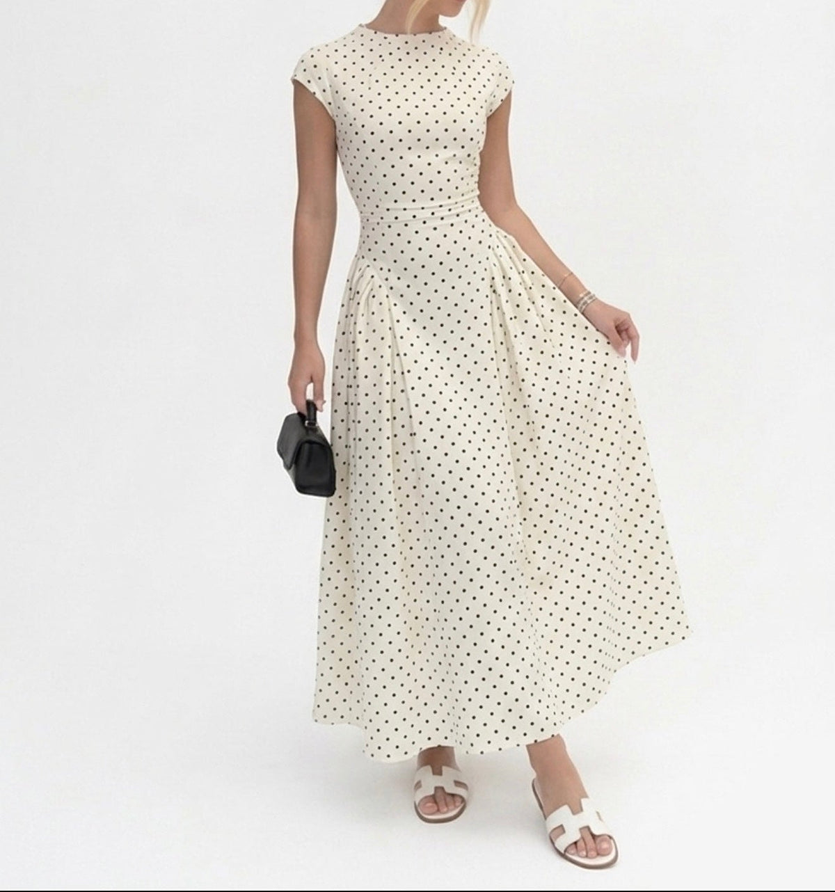 Elvoria Polka Dot Dress
