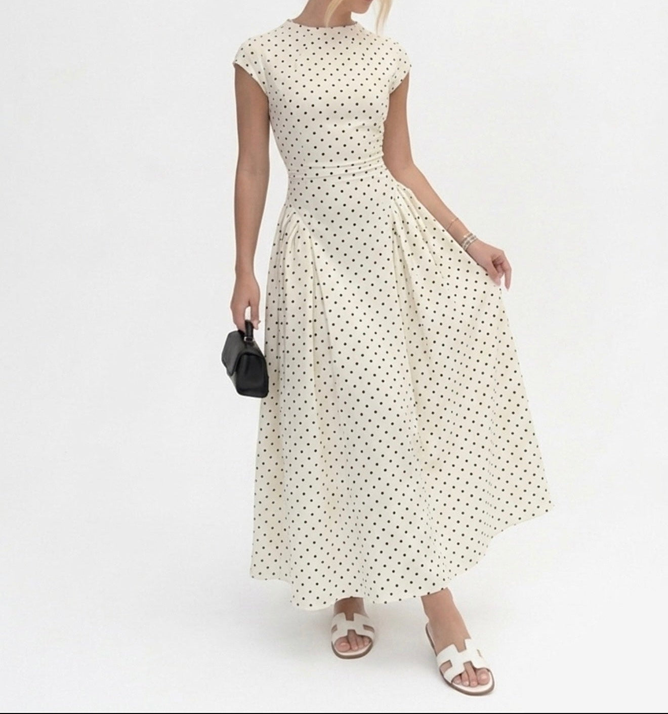 Elvoria Polka Dot Dress