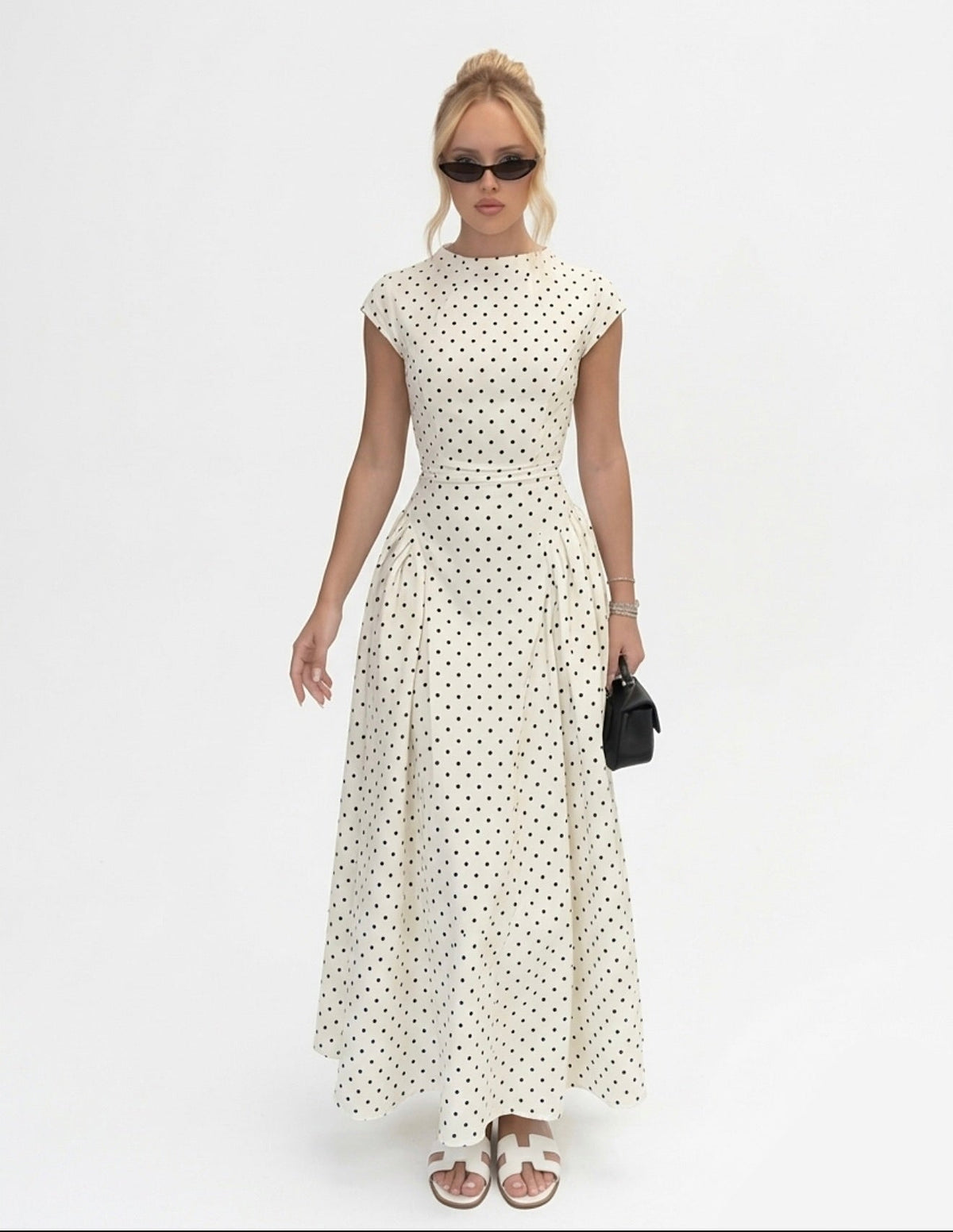 Elvoria Polka Dot Dress