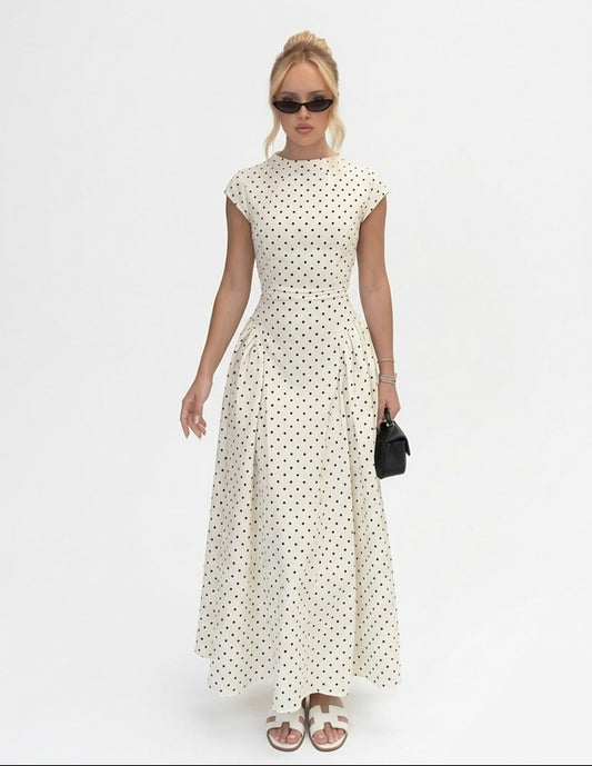 Elvoria Polka Dot Dress